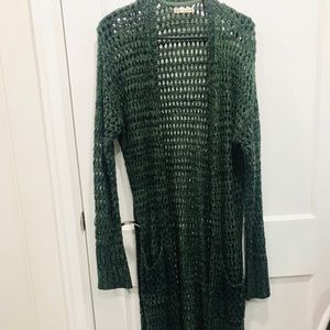Long Green Cardigan